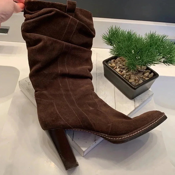Via Spiga Brown Suede Boots Sz 10 - Picture 4 of 13